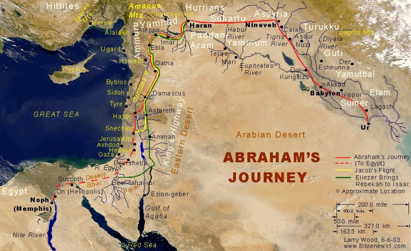 Full Map: Abraham's Journey