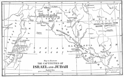 Map: The Captivities of Israel and Judah