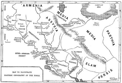 Map of Eastern Geography of Bible