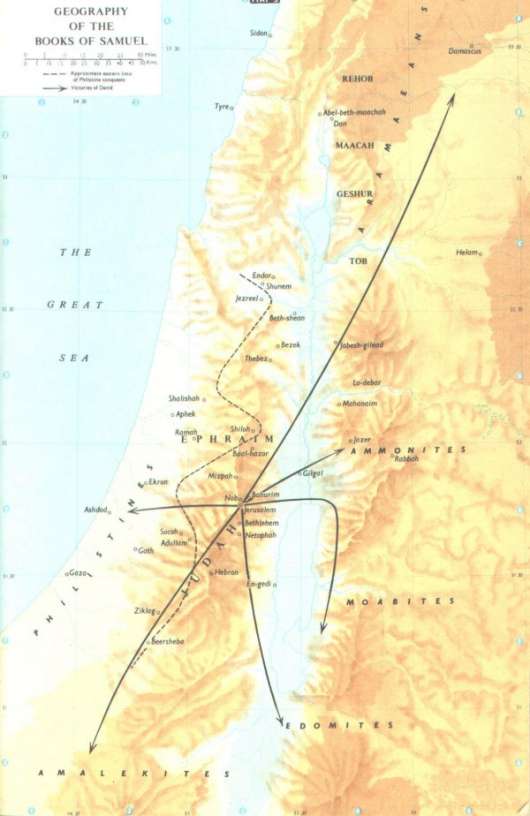 Map of Geography of the Books of Samuel