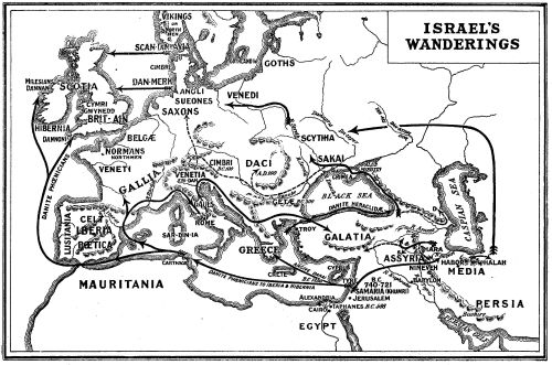 Map of Israel's Migration After Captivity