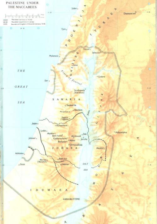 Map: Palestine Under the Maccabe
