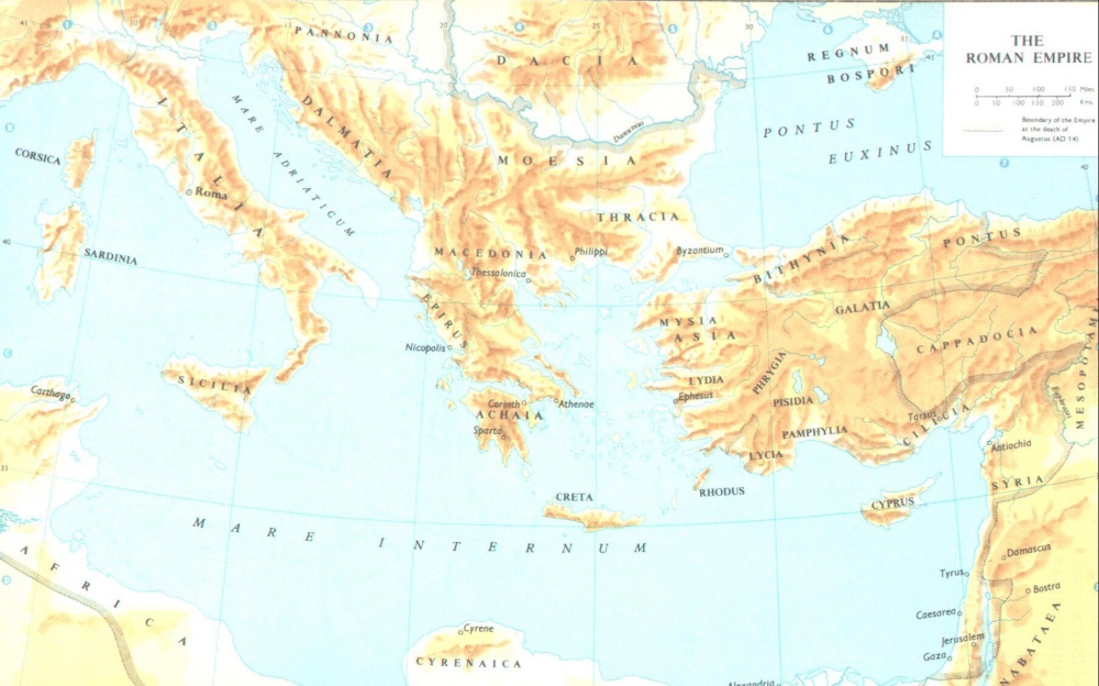 Full Map: The Roman Empire in AD 14